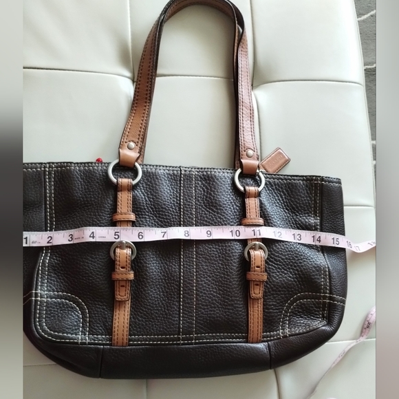 Coach Expresso Coffee Bean Pebbled Leather Bag & Dust Bag - Picture 10 of 15